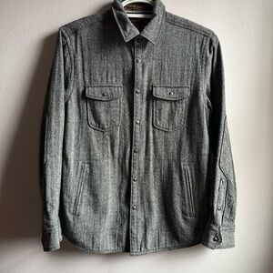 Men's Gray Wool Shirt Jacket